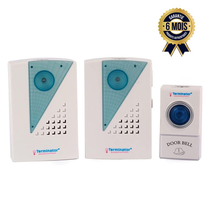Sonnette de porte sans fil Prix en fcfa - Terminator TDB 0012DC - 6 Mois | Glotelho Cameroun