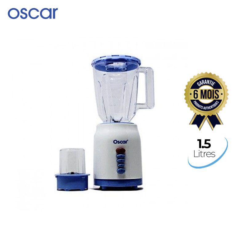 Robot mixeur - Oscar - Osc-302 - 300 watt - 1.5L - blanc - 6mois | Glotelho Cameroun
