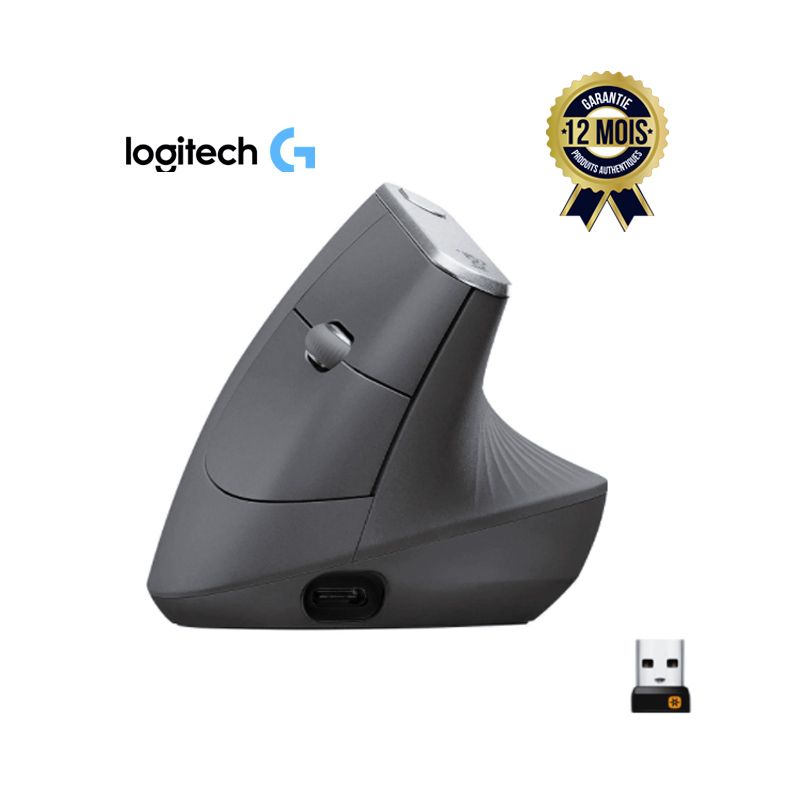 Souris optique sans fil -  Logitech - MX Vertical - 4 boutons | Glotelho Cameroun