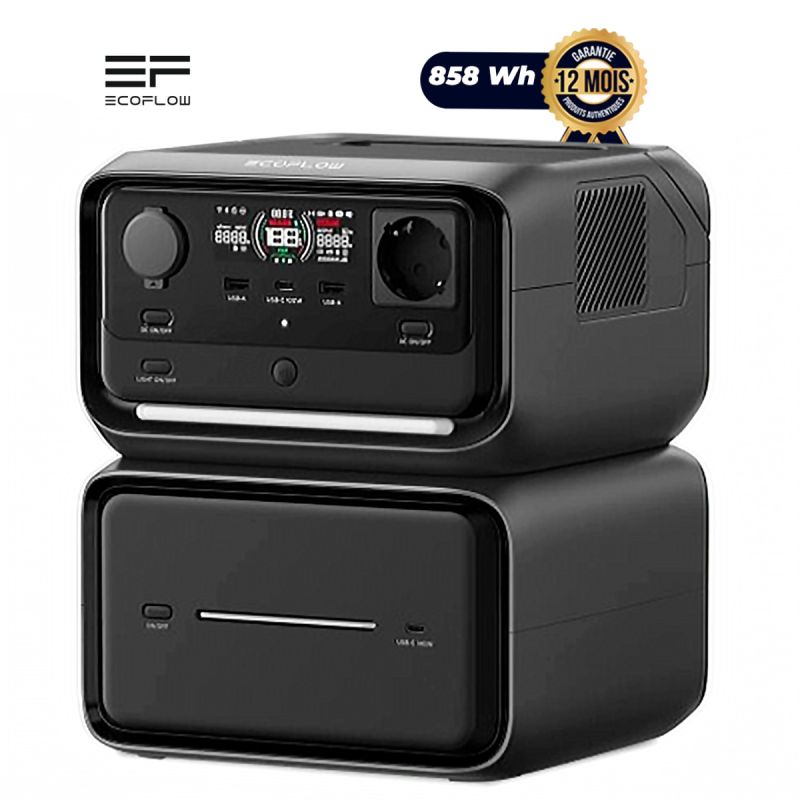 Station énergie EcoFlow RIVER 3 Plus 286 Wh - EU-CBOX + Batterie EB600 - 572 Wh - Garantie 12 Mois