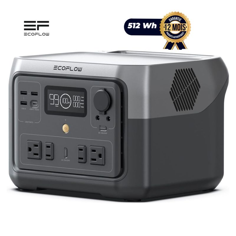 Station énergie portable EcoFlow RIVER 2 Max 512Wh - EFR610 - 500W / 1000W X-Boost - Garantie 12 Mois