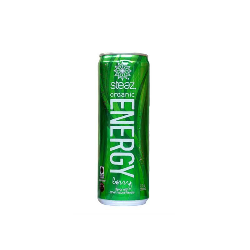 STEAZ ORGANIC ENERGY DRINK - Berry - 355 ml|Glotelho