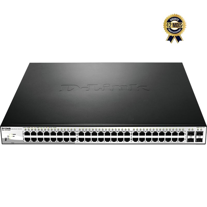 Switch D-Link DGS-1210-52MP – PoE+ Gigabit Smart Managed – 52 Ports