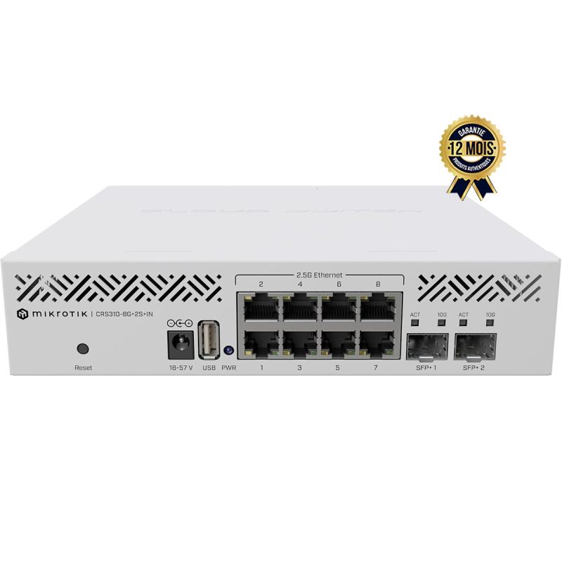 Switch MikroTik CRS310-8G+2S+IN – 8 Ports Ethernet