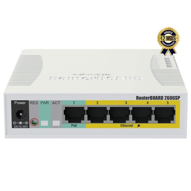 Switch MikroTik RB260GSP – 5 Ports