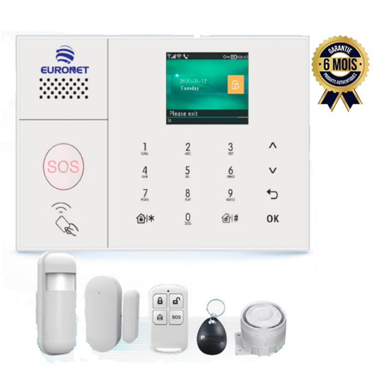 Système d’alarme de sécurité domestique - Euronet - Wifi GSM 4G - 6 Mois - Prix en fcfa | Glotelho Cameroun