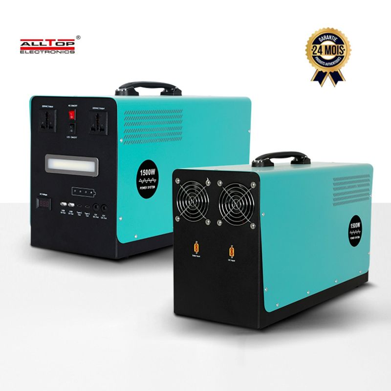 Système d'énergie Solaire 1500W Prix en fcfa - ALLTOP DQ1208C1500-53 - 02 prises secteur 220 V - Garantie 24 Mois| Glotelho Cameroun