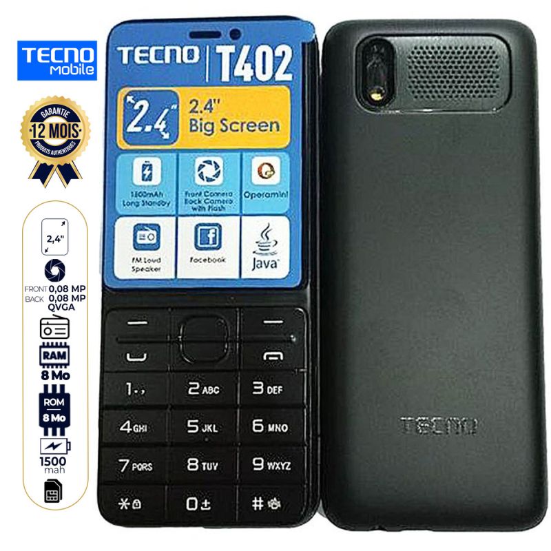 Téléphone Tecno T402 prix Cameroun