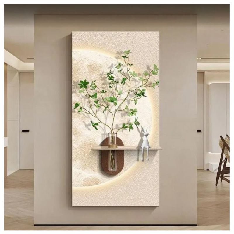 Tableau décoratif - Générique - Art Moderne 1 - Multicolore - Motif Feuillage Vert