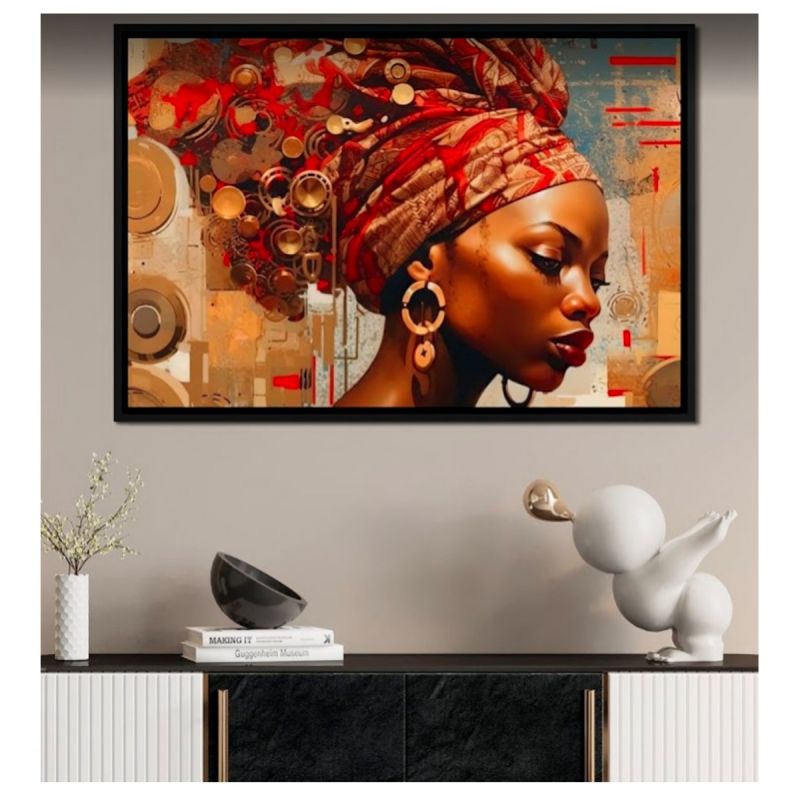 Tableau décoratif Portrait africain de Dingane - Toile Ultra HD, vendu sur Glotelho.