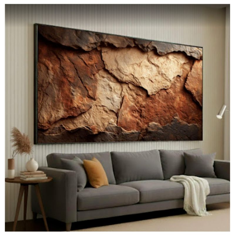 Tableau Decoratif - Bloc Terre - Multicolore 