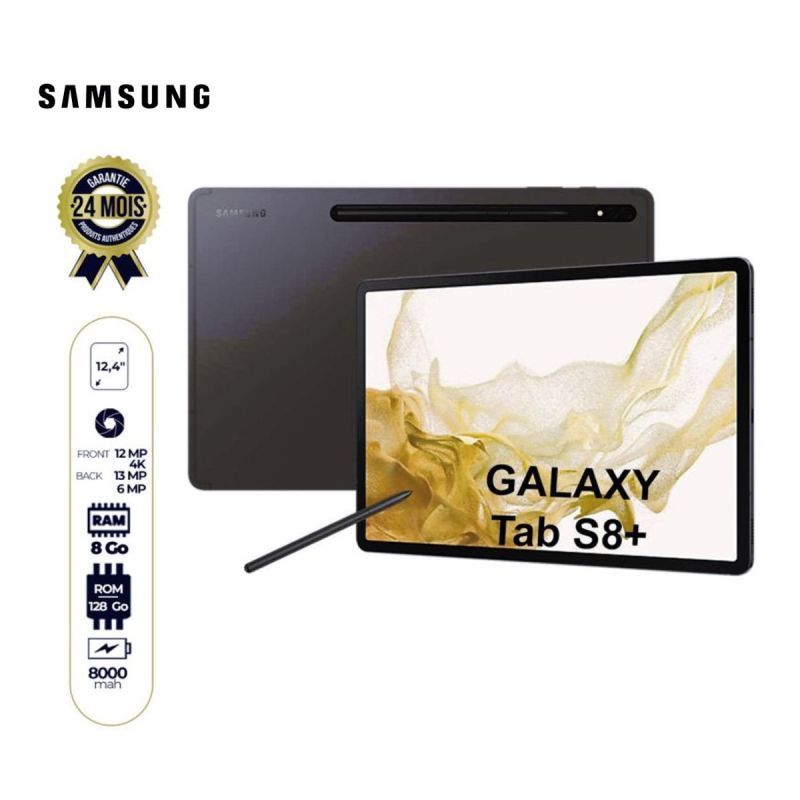 Tablette Samsung Galaxy Tab S8 Plus  Wifi + 5G - 12.4
