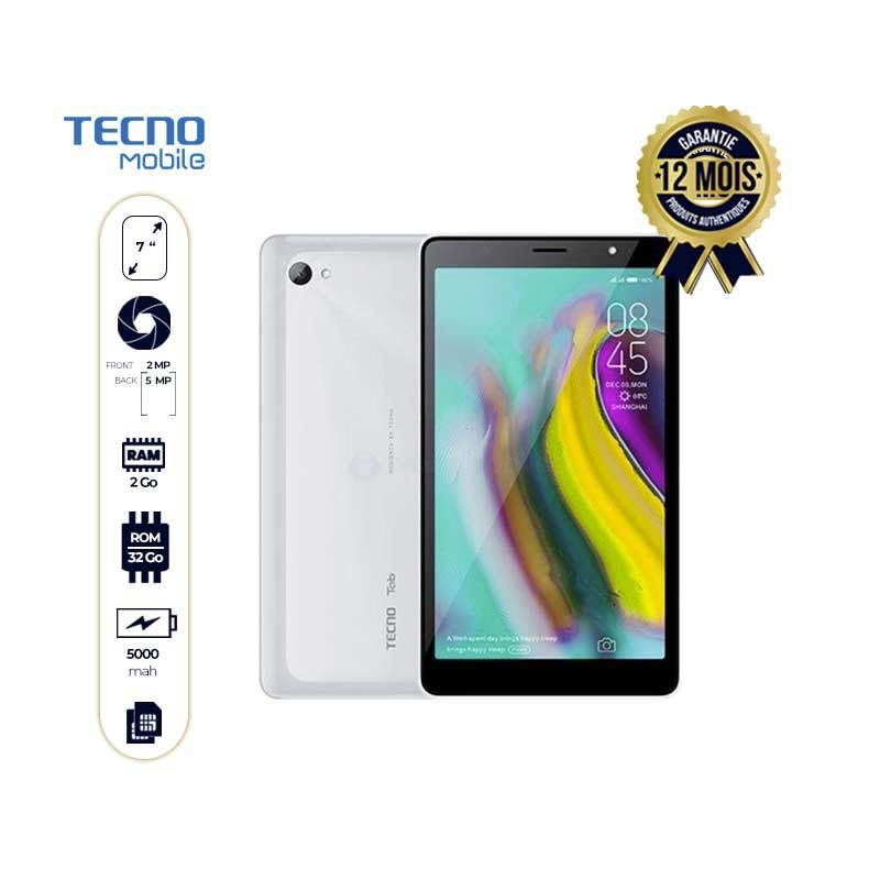 Tablette Tecno P70A - 32Go/2Go - 7 pouces - 4G - 5000mAh - Gris| Glotelho Cameroun