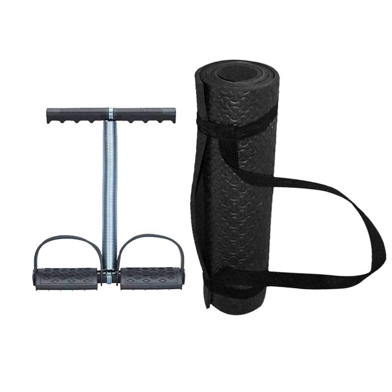 Tapis de sport 152 cm x 59 cm - Noir + Tummy Trimmer - Appareil d'entrainement abdominal et les bras - mixte -  06 mois - (Prix en fcfa) | Glotelho Cameroun