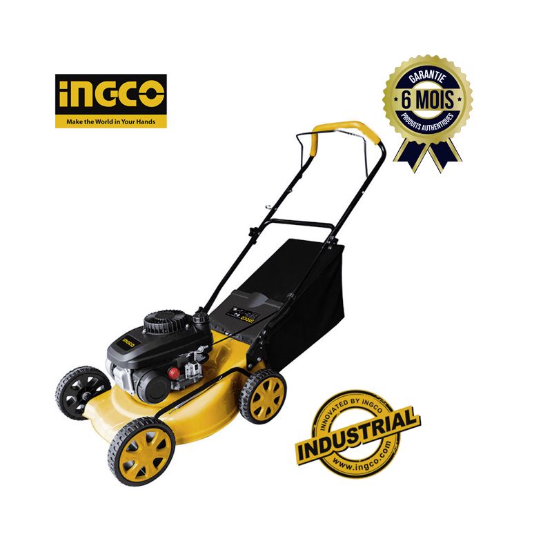 Tondeuse de gazon à Essence 4,8HP 20" - INGCO GLM196201 - 06 mois| Glotelho Camerou