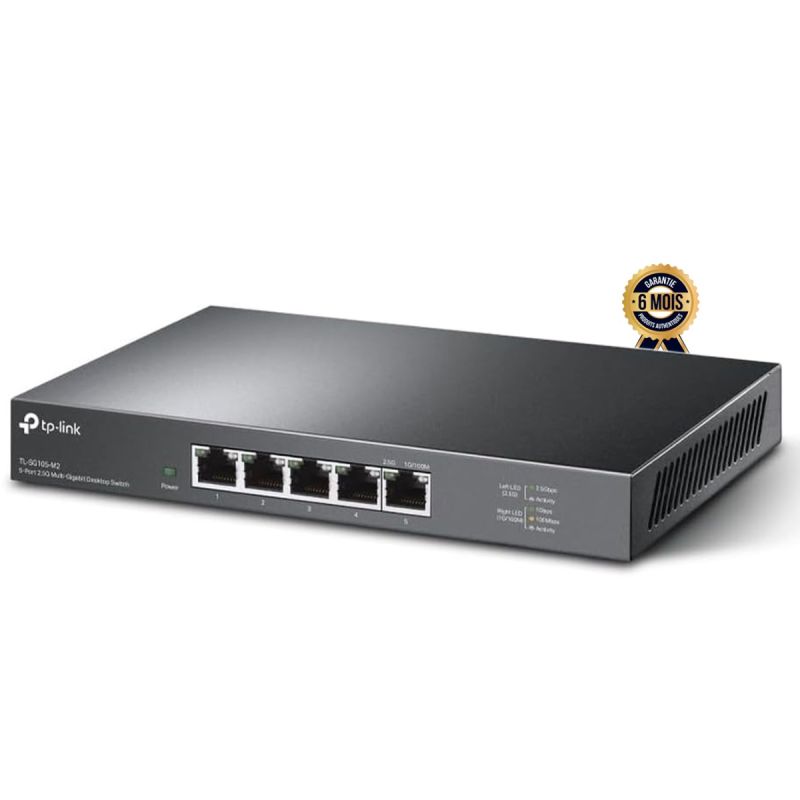 TP-Link TL-SG105-M2 – Commutateur 5 ports 2,5G Multi-Gigabit, garantie 6 mois, prix Cameroun. 