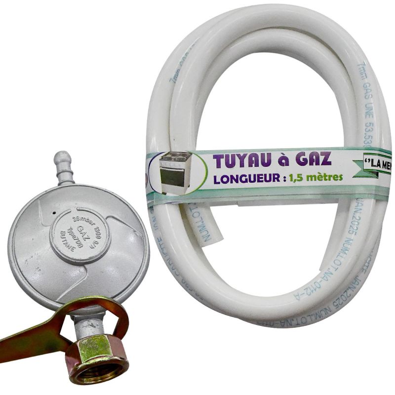 Tuyau à gaz avec détendeur - 1,5 mètres - (Prix en fcfa) | Glotelho Cameroun