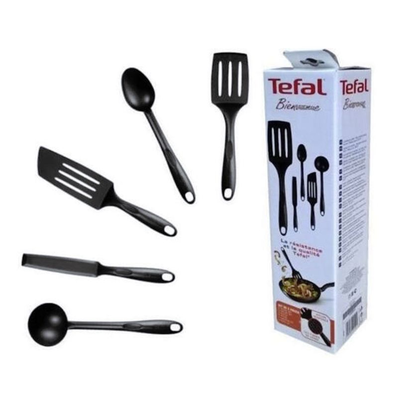 Outils de Cuisine 5 pièces  - Tefal - K001A504 - Noir - 1mois  - (Prix en fcfa) | Glotelho Cameroun