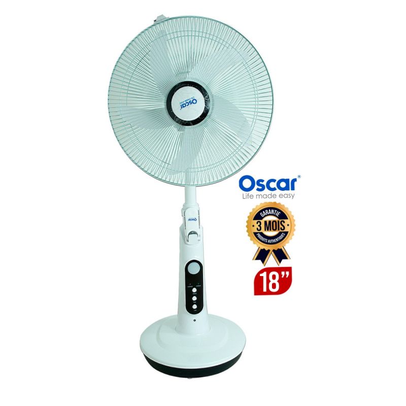 Ventilateur rechargeable - OSCAR en vente sur Glotelho Cameroun