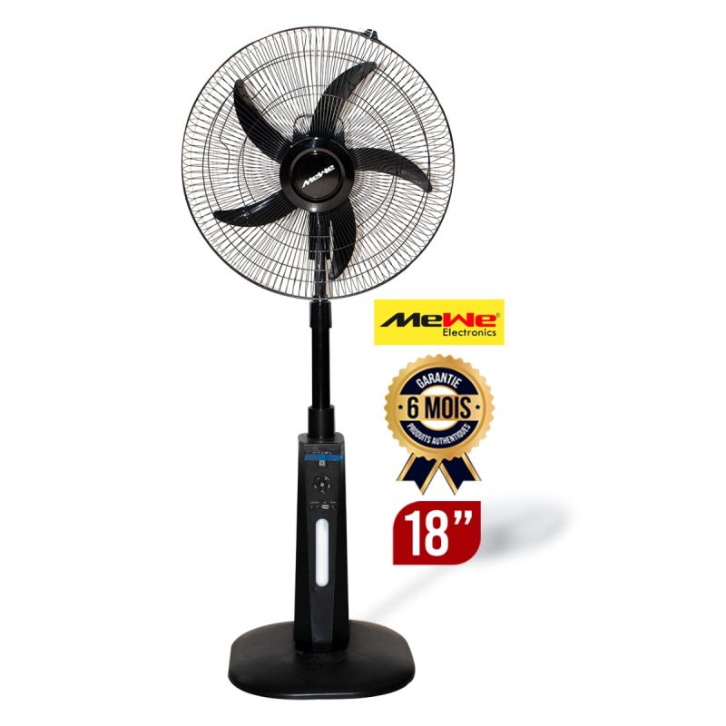 Ventilateur Solaire MEWE - 18 pouces - MW-RSF1805BK - Garantie 6 mois