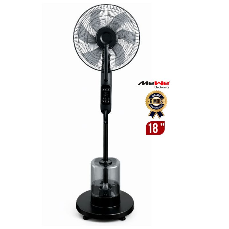 Ventilateur Brumisateur Sur Pied MEWE MW-MIST1838BK
