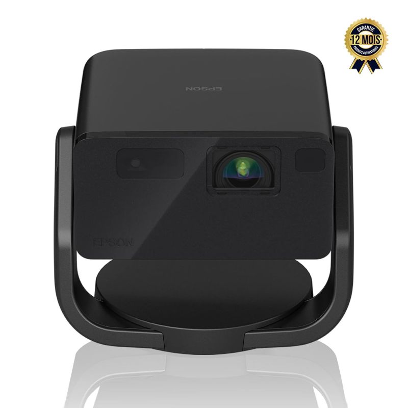 Vidéoprojecteur Laser - Epson EF‑22 EpiqVision Mini – Full HD 1080p – 1000 lumens blanc/couleur – HDR10 – Google TV intégré – Écran jusqu’à 150" – Pied pivotant 360° – Laser 20 000 h – Haut‑parleurs Dolby 2×5 W – Garantie 12 mois