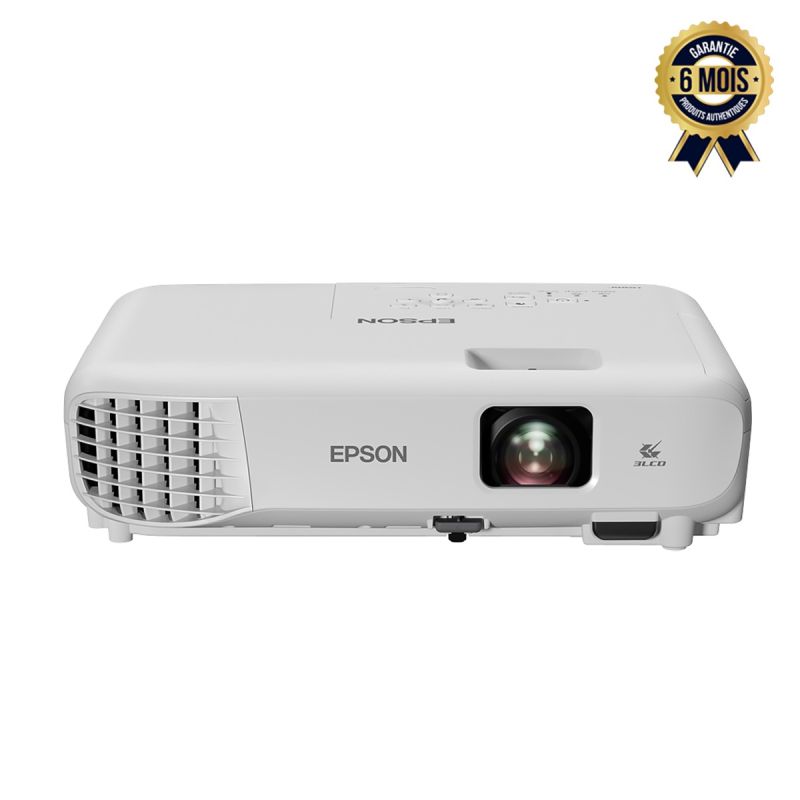 Vidéoprojecteur Professionnel - Epson EB-E12 - 3LCD XGA (1024x768) - 3600 Lumens - Contraste 15000:1 - Double HDMI, Haut-parleur 2 W - Idéal Bureautique & Écoles - Garantie 12 Mois