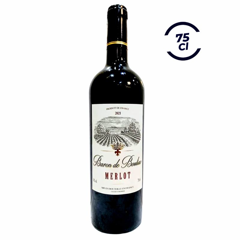 Vin Rouge Baron de Bouliac Merlot 2021 - 75CL 