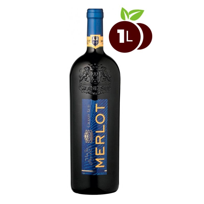 Vin rouge merlot Grand sud 1Litre