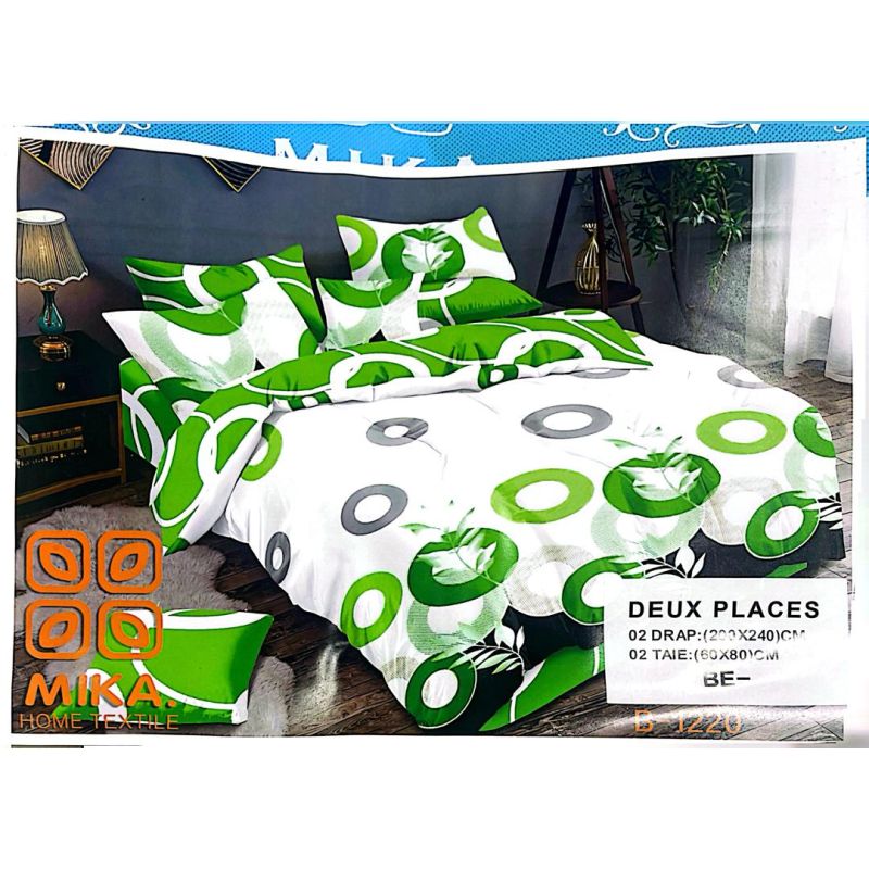 Drap - AB210 - 200 x 230 cm - 2 Places - 100% Coton - Prix en FCFA | Glotelho Cameroun