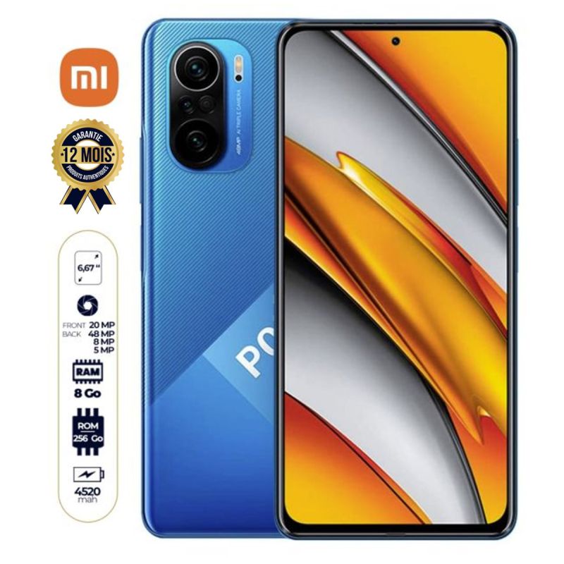 Xiaomi Poco F3 - 6.67 pouces - 256Go/8Go Ram - 48+8+5MP 4K/20MP - 4520mAh - Garantie 12 mois | Glotelho Cameroun