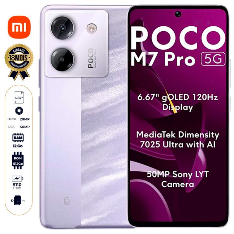 Xiaomi Poco M7 Pro 5G - 512 Go - 12Go RAM