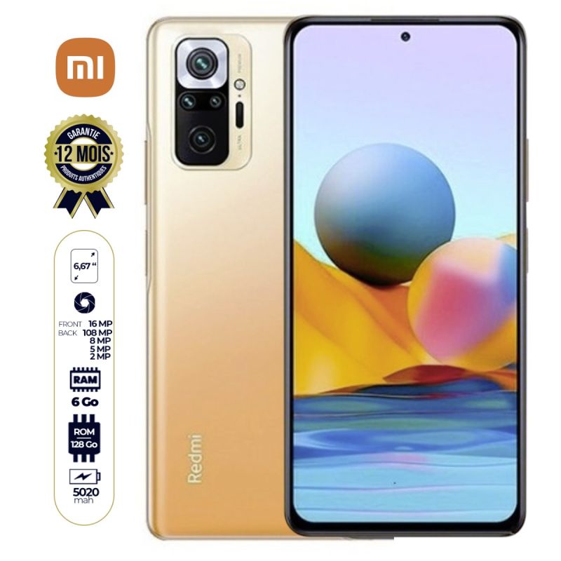 XIAOMI REDMI NOTE 10 PRO MAX - 128Go/8Go - 6.67" - 5020mAh - 108MP - 12 mois de garantie  | Glotelho Cameroun