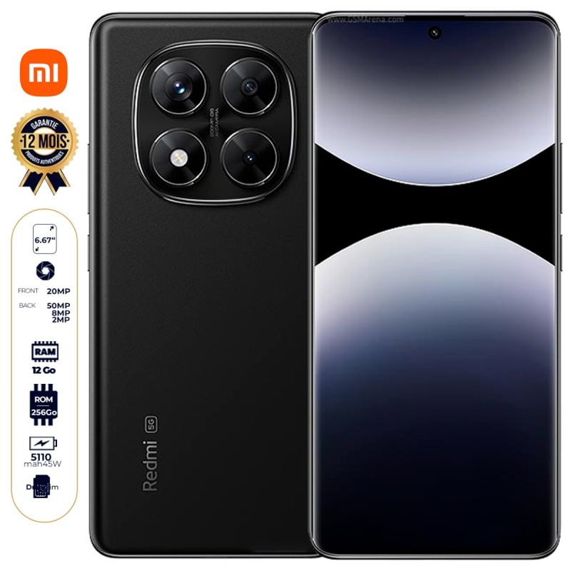 Xiaomi Redmi Note 14 Pro 5G - Version Global - 256 Go - 12 Go RAM - 6,67" - 200 MP +8MP +2M/ 20MP - 5110mAh - Garantie 12 Mois