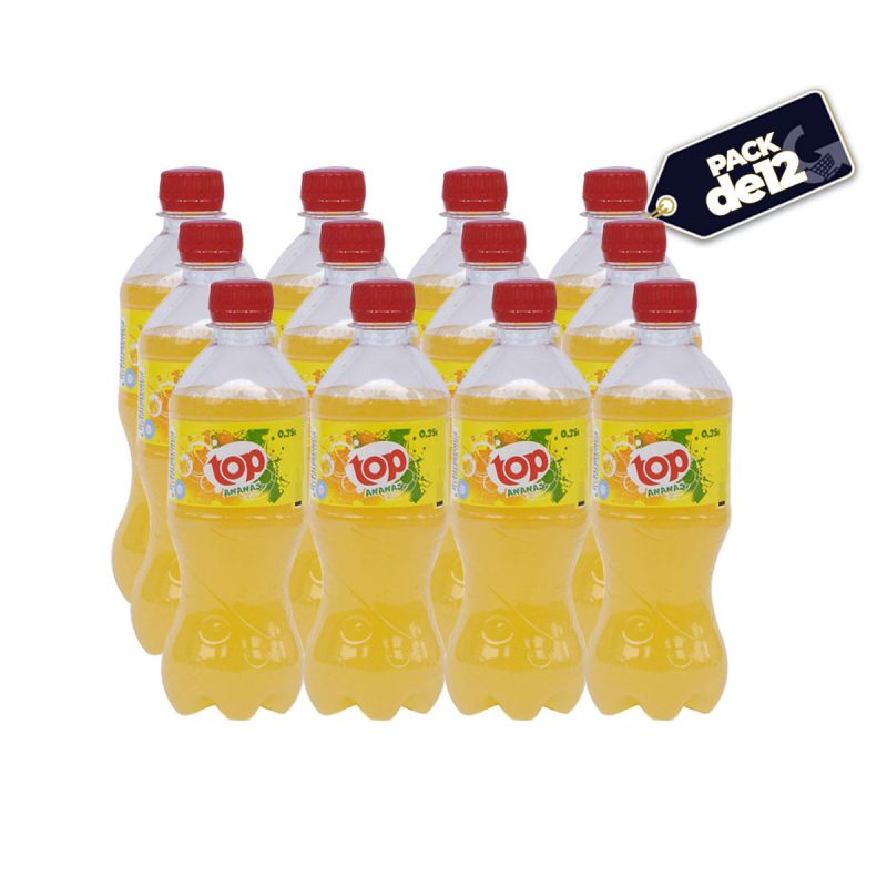 Pack de 12 Boissons Gazeuse - Top Ananas - 0,35 CL - (Prix en fcfa) | Glotelho Cameroun