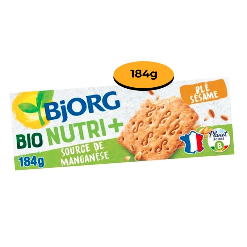 Biscuits bio Blé sésame BJORG – 184 g