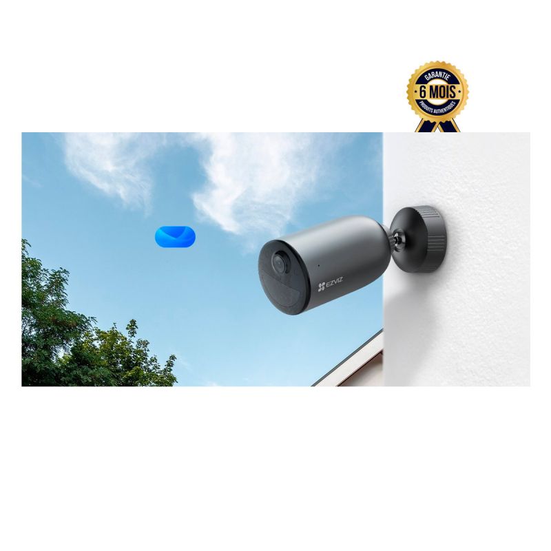 Caméra de sécurité Wifi Ezviz EB3 - Autonomie de 120 jours - Vision nocturne couleur - 6 Mois