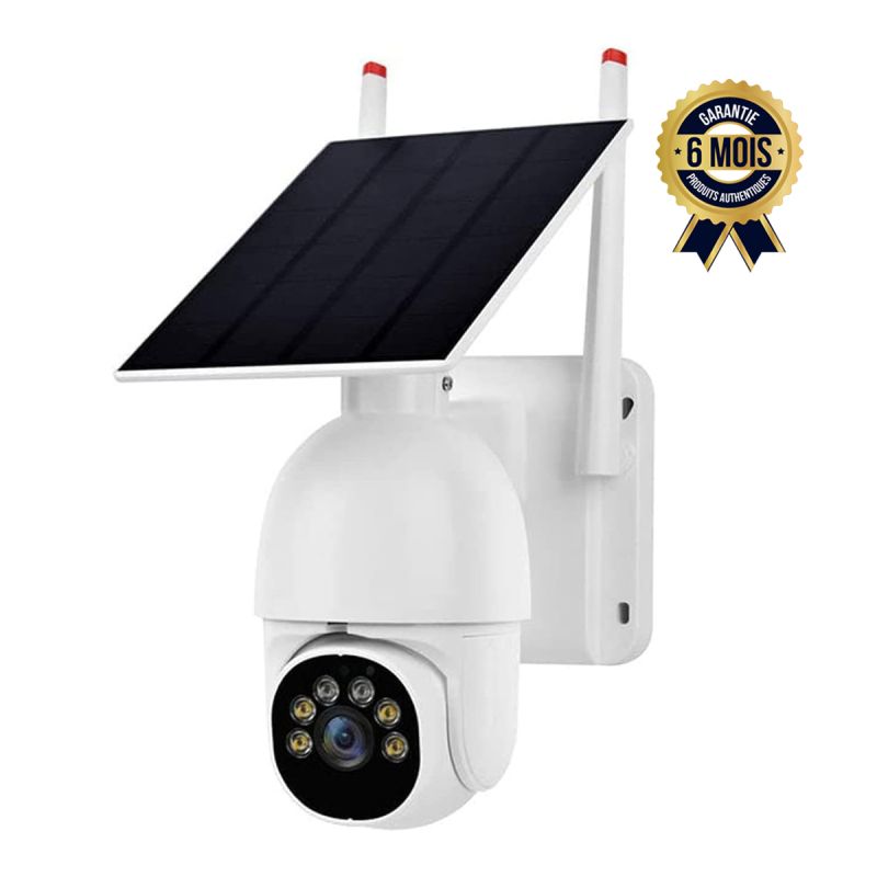 Caméra de surveillance solaire Wifi Prix en fcfa - Faible Consommation - 1080P HD - Étanche - Vocale Bidirectionnelle| Glotelho Cameroun