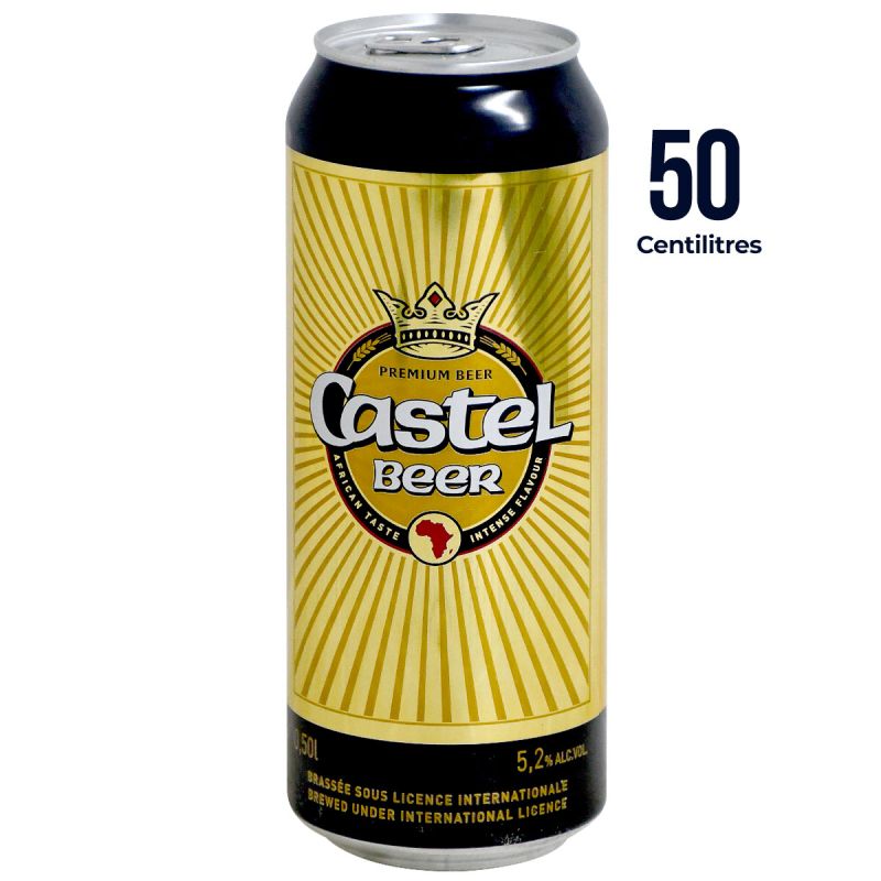 Cannette de Bière Blonde CASTEL BEER - 50cl| Glotelho Cameroun