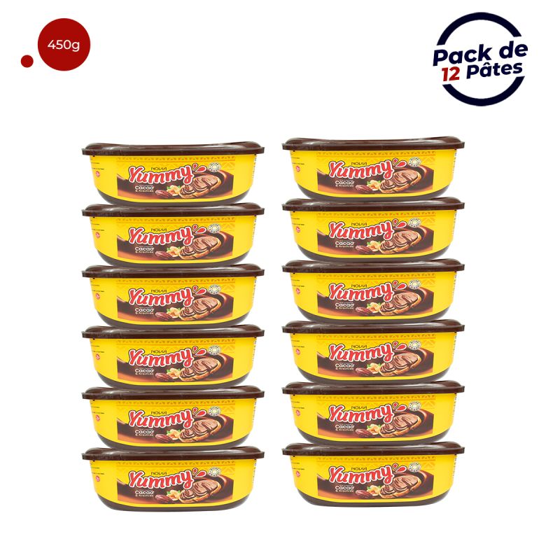 Carton de 12 Pâtes à tartiner au chocolat en Pot au prix Cameroun