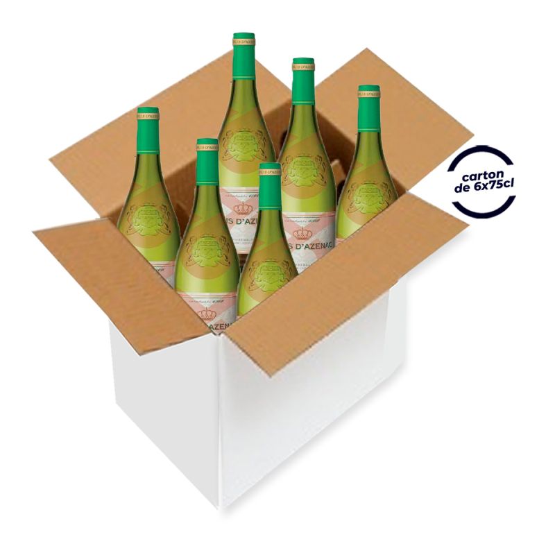 Carton de 6 bouteilles de Vin Blanc - LOUIS D'AZENAC - MEDIUM SWEET - 75 CL