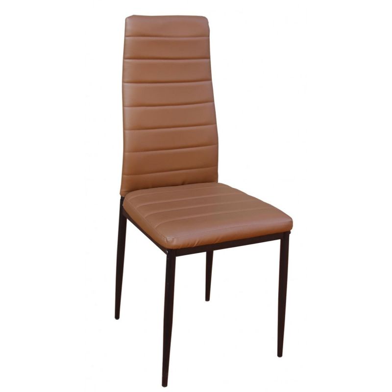 Chaise de salle à manger en cuir et métal | Glotelho Cameroun