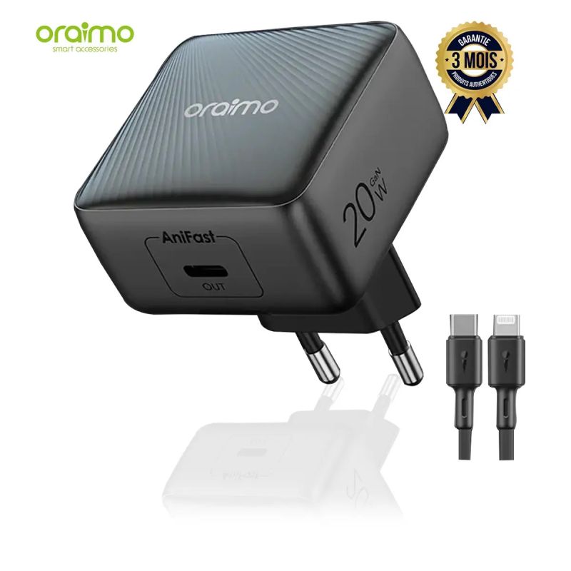 Chargeur mural ORAIMO Powercube 20 chic en vente au prix Cameroun