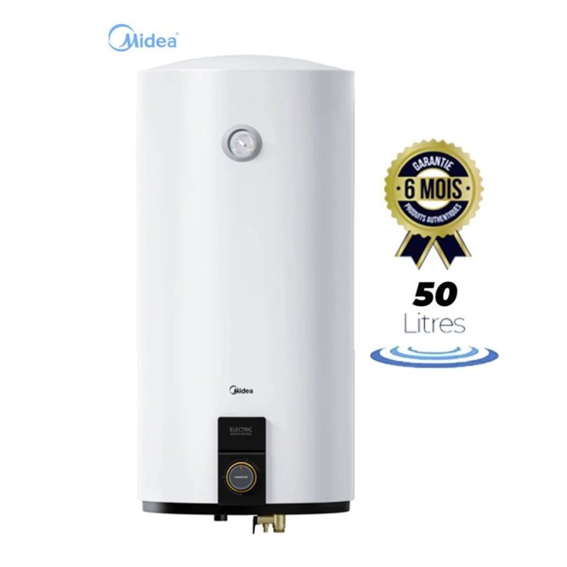 Chauffe-eau - Midea - D50 - 50 Litres - Blanc - 6 Mois |Glotelho Cameroun