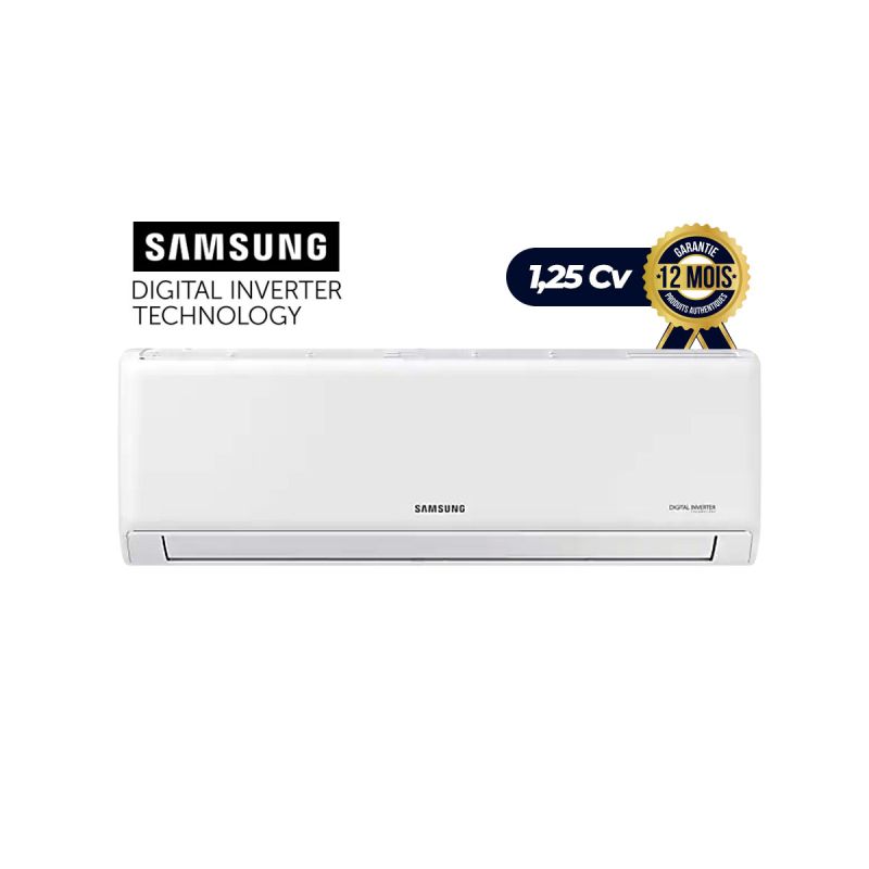 Climatiseur Split -SAMSUNG  Inverter - R410A - 9000 BTU, 1.25 Cv - Blanc - 12 Mois|Glotelho Cameroun