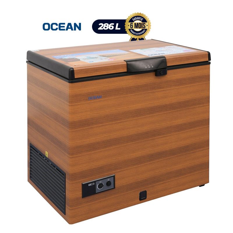 Congélateur Coffre - OCEAN - NJ40TLL - 286 L - Maron - A+ | Glotelho Cameroun