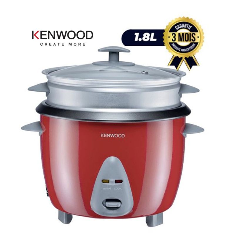 Cuiseur de riz compact 2 en 1- Avec Revêtement Anti-adhésif - KENWOOD - RCM44.000RD - 650W - 1.8 litre| Glotelho Cameroun
