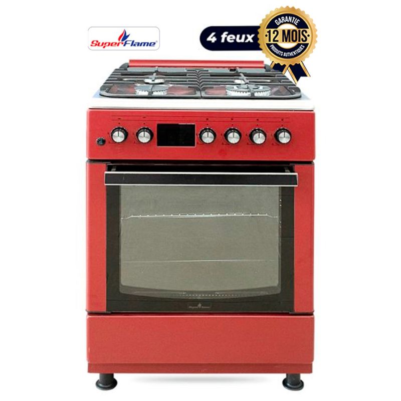 Cuisinière à Gaz SUPER FLAME 4 Feux Rouge prix Cameroun