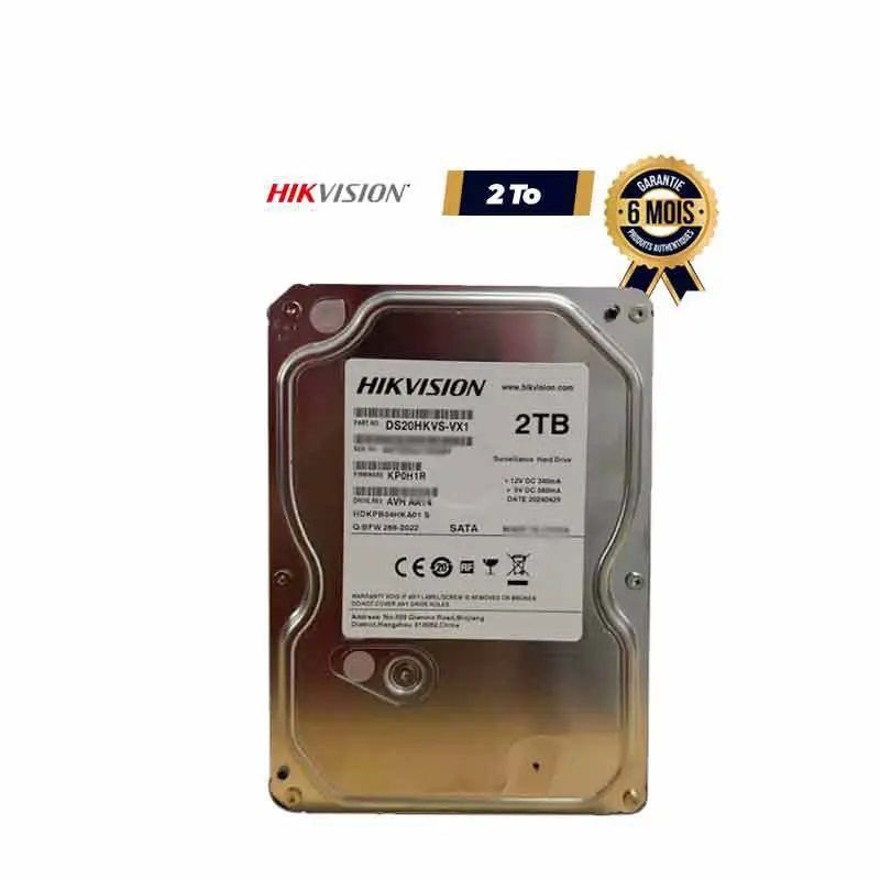 Disque dur interne de vidéosurveillance - 2 To - Hikvision DS20HKVS-VX1 - 3,5 pouces - SATA 5400 tr/min - 6 Mois