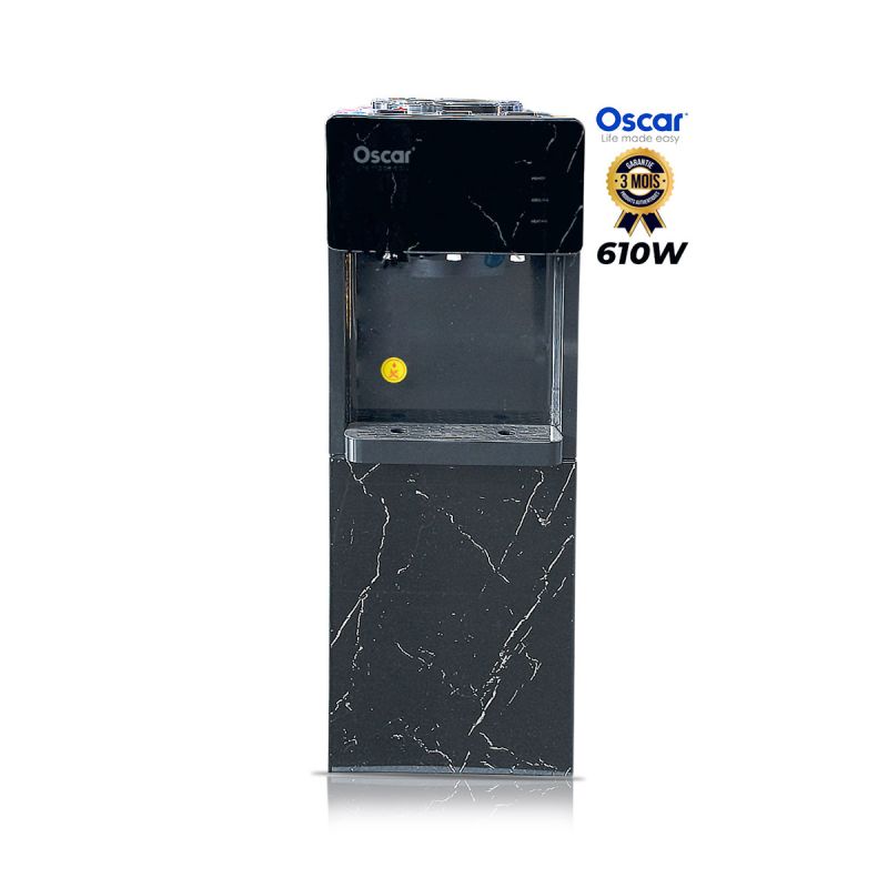 Distributeur d'eau chaude et froide OSCAR -OSC-WD-168 - 80 CM avec mini réfrigérateur intégré Marbre noir - disponible au meilleur prix sur Glotelho